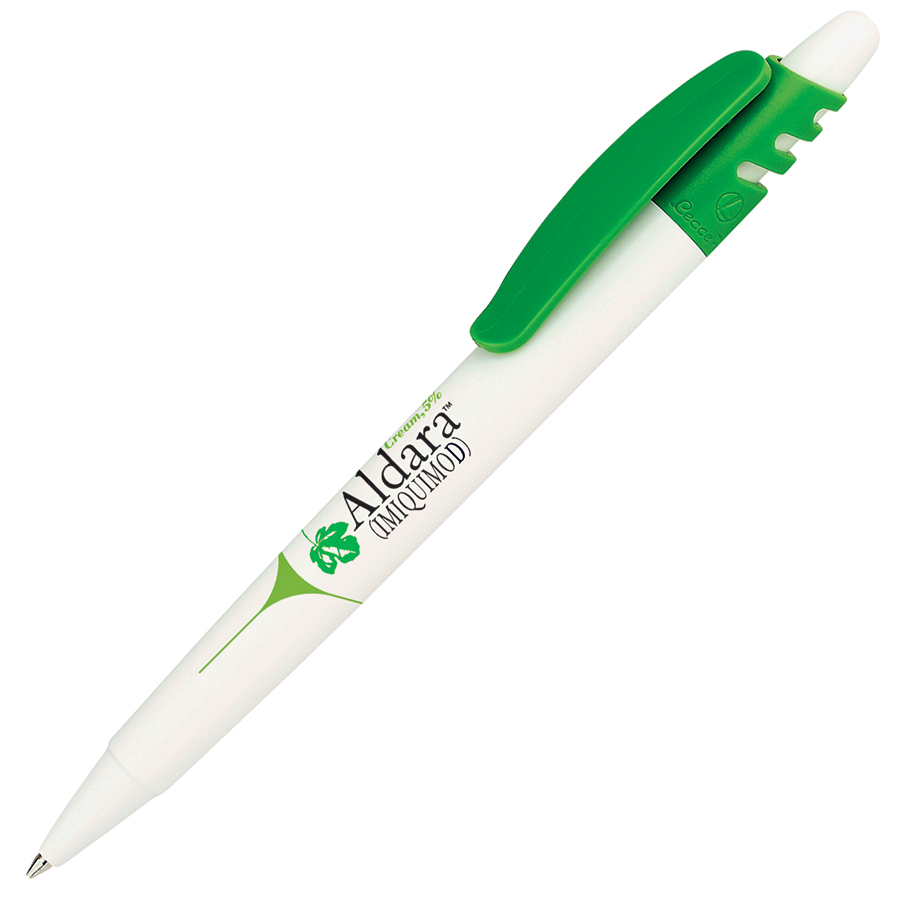 X-8, ручка шариковая, зеленый/белый, пластик