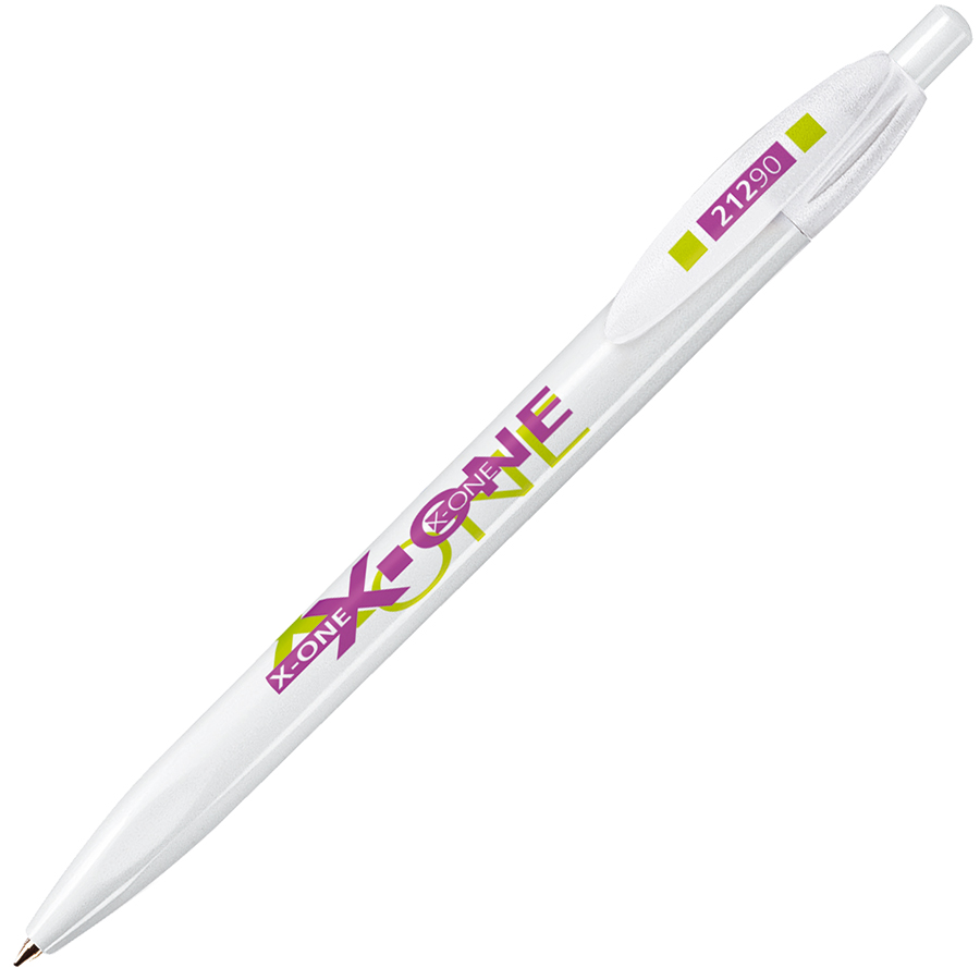 X-1, ручка шариковая, белый, пластик
