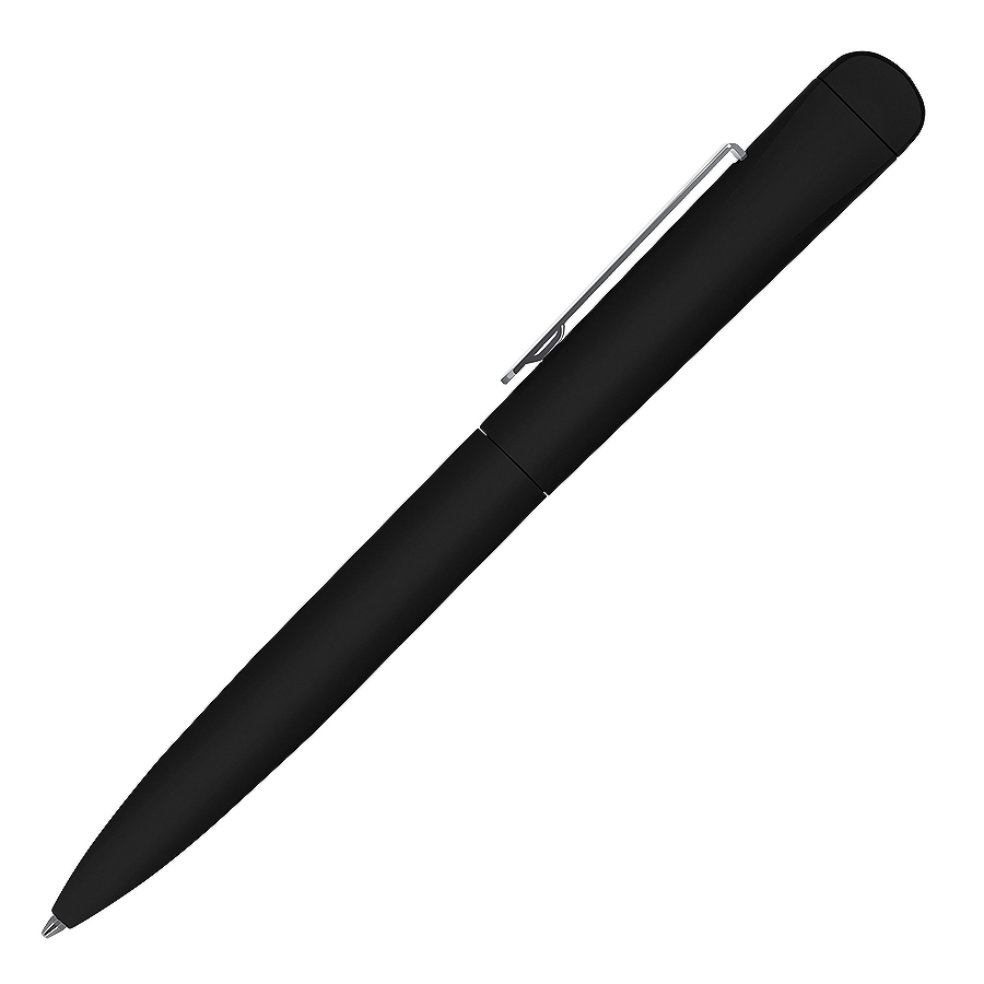 IQ, ручка с флешкой, 4 GB, черный/хром, металл  