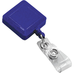 Держатель для бейджа, магнитной карты; синий; 3,2х3,2х0,8 см, длина шнура 90 см; пластик; тампопечат
