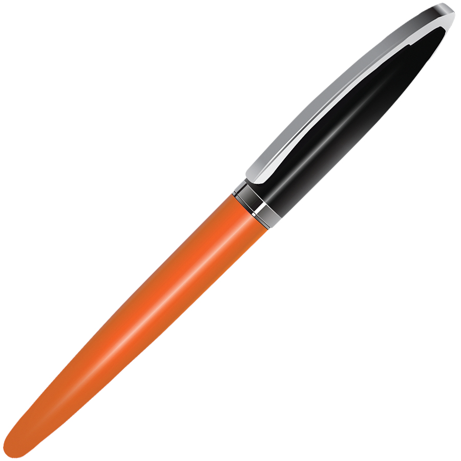 ORIGINAL, ручка-роллер, оранжевый/черный/хром, металл
