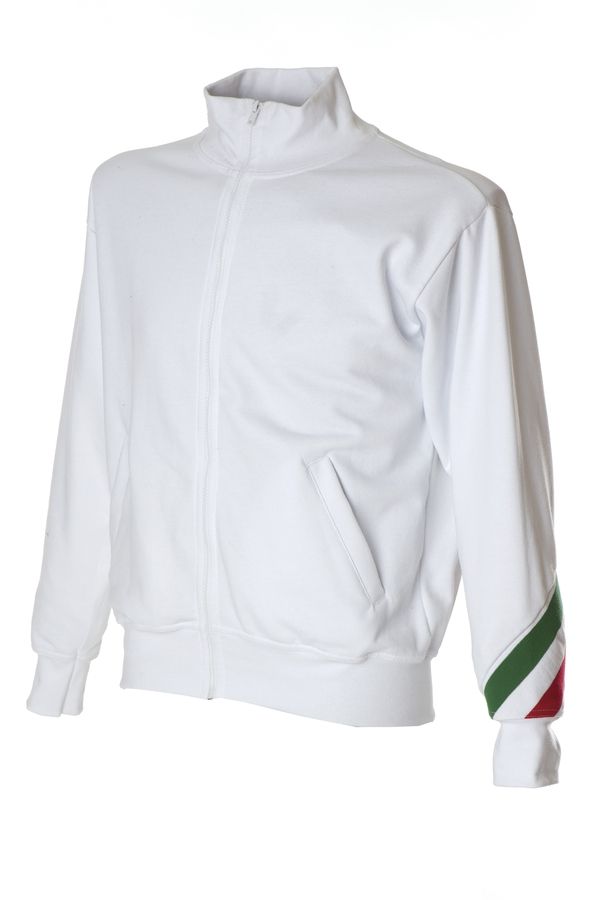 PESARO Толстовка Италия воротник-стойка, на молнии, белый, размер XL