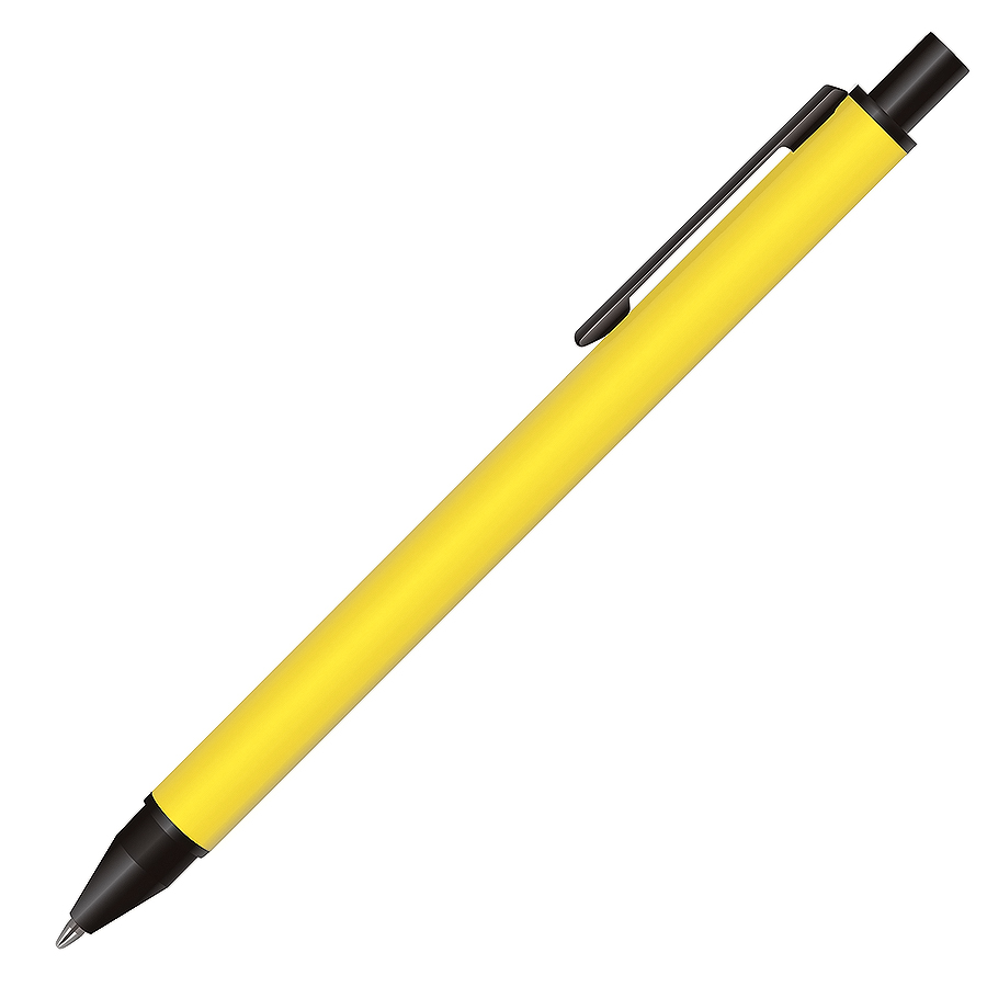IMPRESS, ручка шариковая, желтый/черный, металл  
