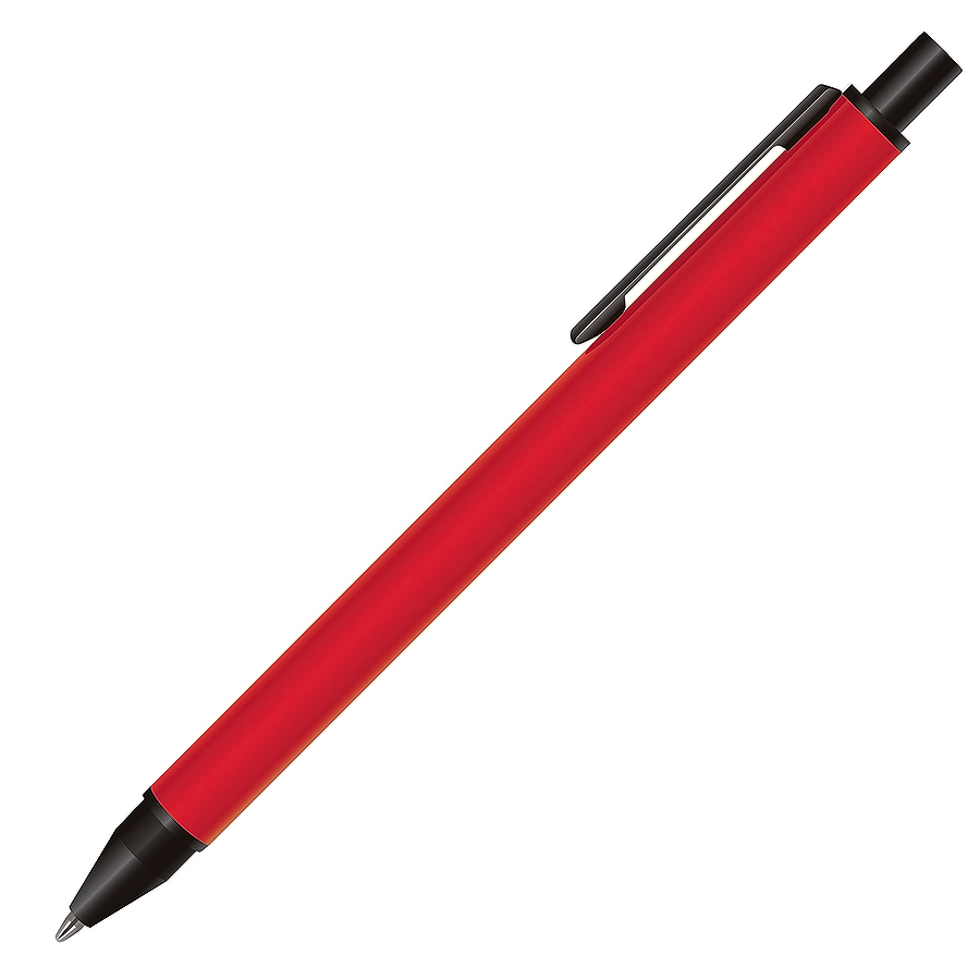 IMPRESS, ручка шариковая, красный/черный, металл  