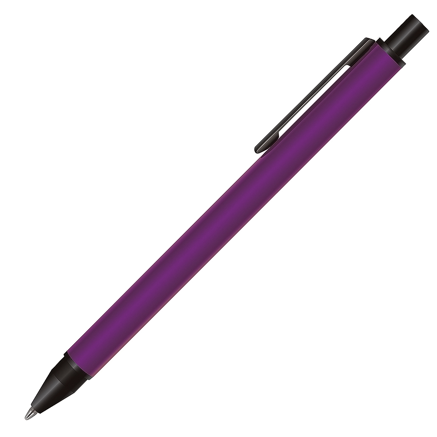 IMPRESS, ручка шариковая, фиолетовый/черный, металл  