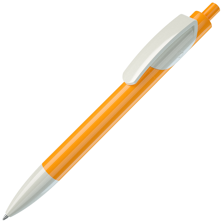 TRIS, ручка шариковая, ярко-желтый/белый, пластик